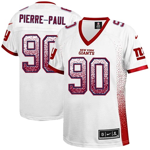 Women's Limited Jason Pierre-Paul Nike Jersey White - #90 Drift Fashion NFL New York Giants